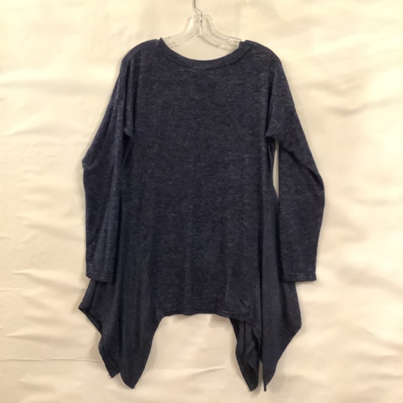 Lildy Women's Shark Bite Tunic shirt Black Gray heather soft stretchy comfy L XL - Picture 3 of 7